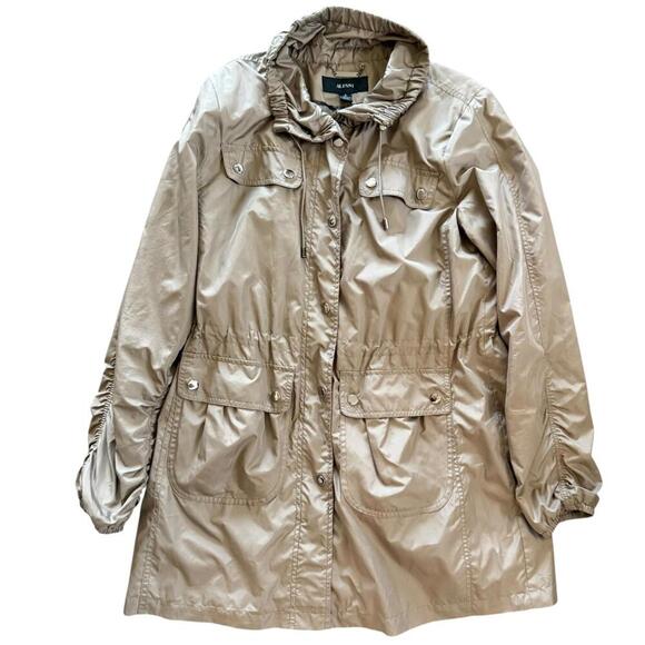 Alfani Tan Hooded Rain Jacket – Size Small - Picture 1 of 5